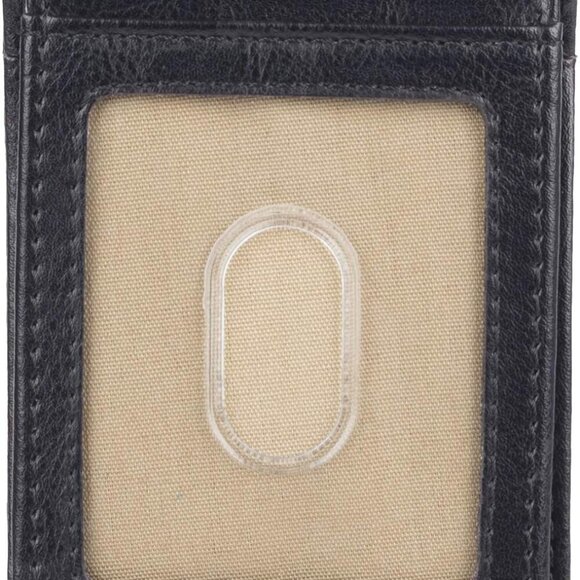 Men's Magnetic Front Pocket Wallet, Dark Black, One Size - Picture 4 of 4